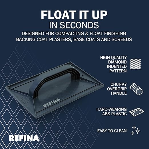 REFINA Diamond Faced Float for Walls, Ceilings, Floors - 11 x 7" (270 x 180mm)